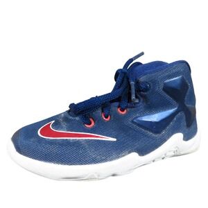 Nike LeBron 13 USA Toddler Boys‎ Size 9 Navy Red Basketball Shoes Athletic